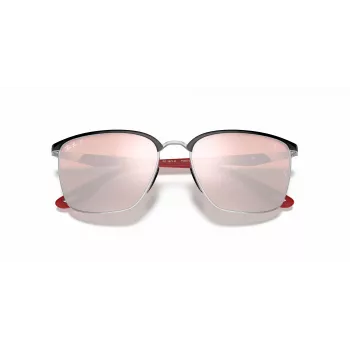 Ray-Ban Unissexo RB3673MF060H2 Óculos de sol geométricos dourados com lentes azul-escuro, 56 mm