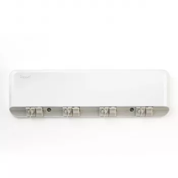 RAYEN Estendal de parede automático retrátil de 4 fios, 20 m de comprimento total de secagem, branco