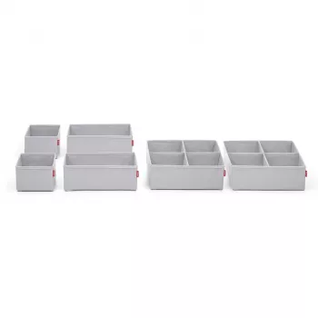 Rayen Organizador extensível de gaveta para talheres, 310-500 mm, cinzento/branco, 6-8 compartimentos, lavável na máquina