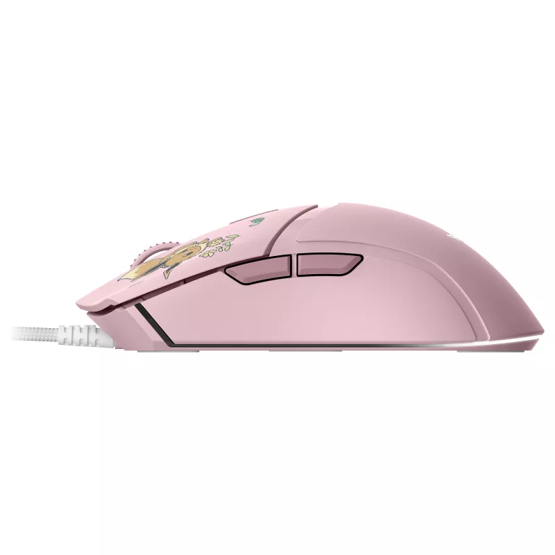 Razer Cobra – Edição Pikachu & Eevee Rato gaming com fio, sensor ótico 8500 DPI, iluminação inferior Chroma RGB, 6 botões programáveis, simétrico para destros