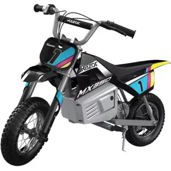 Razor MX350 Dirt bike elétrica com autocolantes, preto