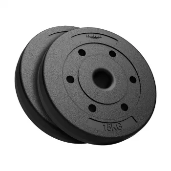 Conjunto de pesos de betume REBEL ACTIVE 2x15kg, orifício 51mm - para halteres olímpicos