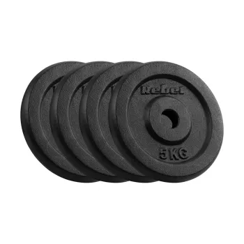 REBEL ACTIVE Conjunto de Pesos em Ferro Fundido 4x5kg, Furo 31mm, Classic Disc