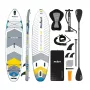Prancha SUP REBEL Active RBA-4507-WH - Prancha de stand-up paddle insuflável 10'6 polegadas branca/azul