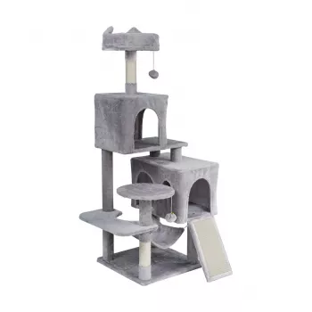 Arranhador REBEL ANIMALS 45x45x137 cm cinzento