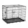 Gaiola metálica para cães REBEL ANIMALS, canil, tamanho XL 91x60x67 cm, preto