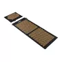 REBEL RBA-6012-GL ECO conjunto de tapete de acupressão com almofada, XL 110x42 cm, espigões dourados, algodão natural e fibra de coco