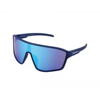 Óculos de ciclismo Red Bull Spect Daft - armação azul, lente Smoke/Blue Mirror, UV400, TR90, lente intercambiável