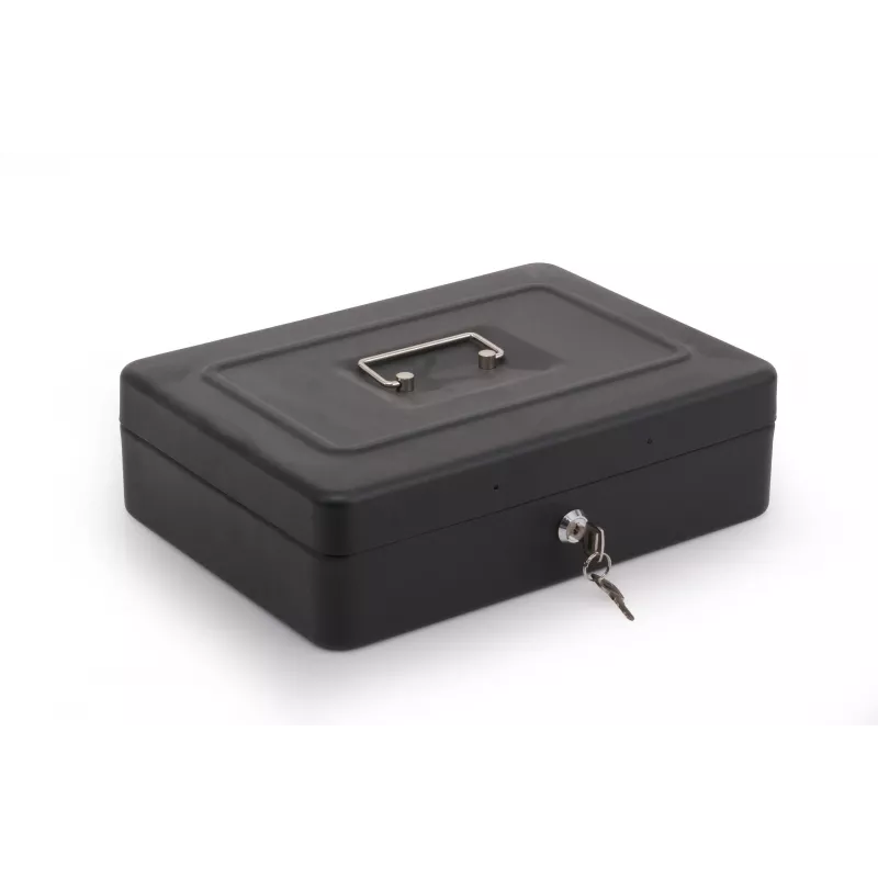 RED EAGLE BOX-300 caixa de dinheiro metálica com fechadura de chave, preto, aço