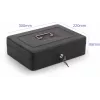 RED EAGLE BOX-300 caixa de dinheiro metálica com fechadura de chave, preto, aço