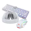 Conjunto gaming com fios 3 em 1 REDRAGON - teclado, rato, headset - branco