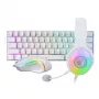 Conjunto gaming com fios 3 em 1 REDRAGON - teclado, rato, headset - branco