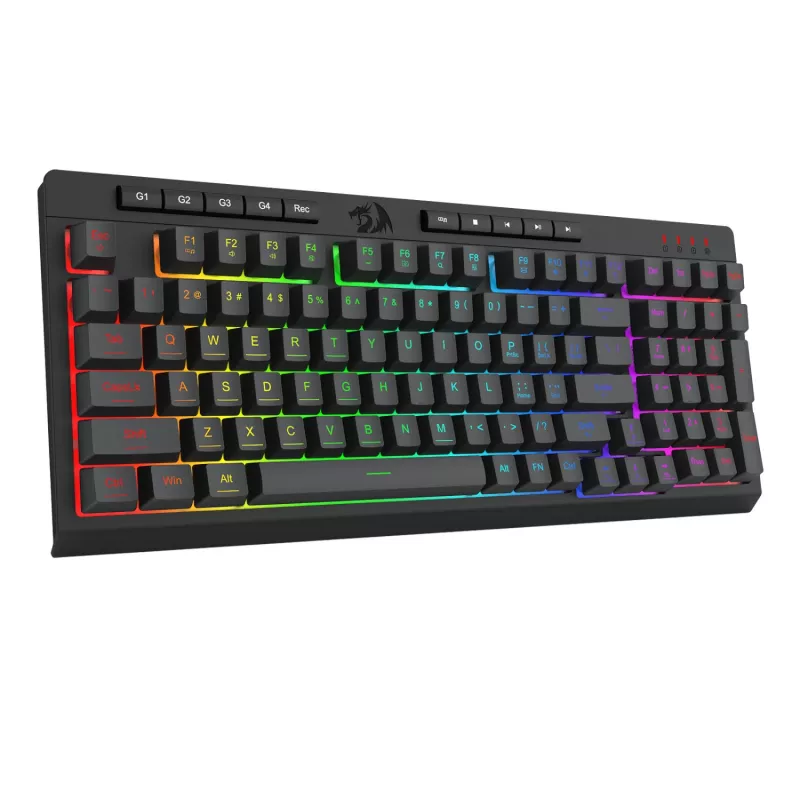 Conjunto gaming 4-em-1 Redragon: teclado RGB, rato, tapete de rato e headset