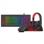 Conjunto gaming 4-em-1 Redragon: teclado RGB, rato, tapete de rato e headset