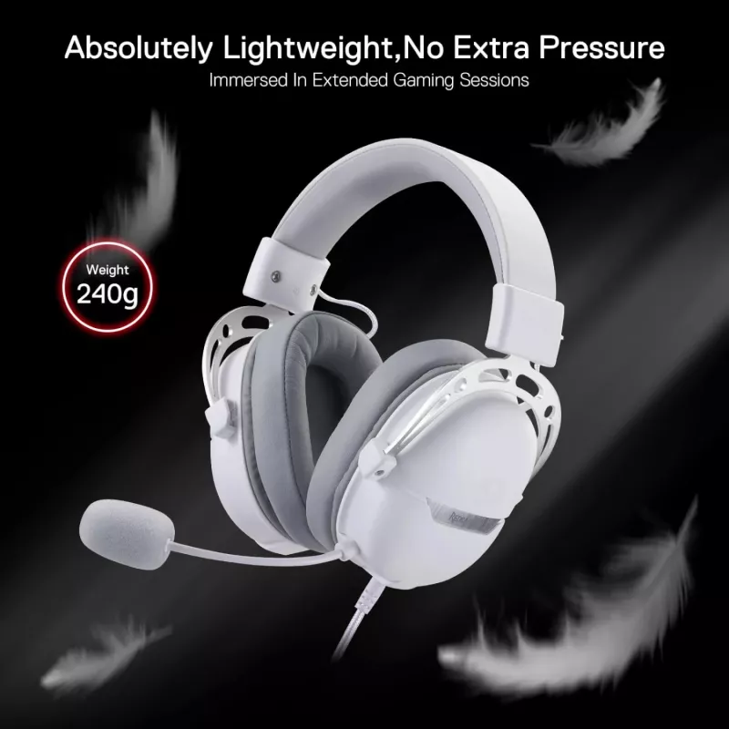 Redragon Aurora Auscultadores gaming over-ear, Branco