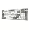 Teclado gaming USB Redragon BK-7113 SCISSOR de tamanho completo com fios - retroiluminação RGB, interruptores de tesoura de perfil baixo, 104 teclas, anti-ghosting, Preto