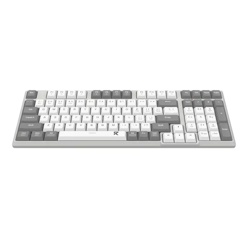 Teclado gaming USB Redragon BK-7113 SCISSOR de tamanho completo com fios - retroiluminação RGB, interruptores de tesoura de perfil baixo, 104 teclas, anti-ghosting, Preto