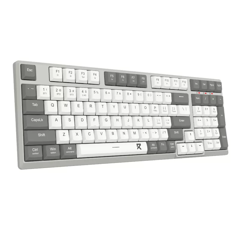 Teclado gaming USB Redragon BK-7113 SCISSOR de tamanho completo com fios - retroiluminação RGB, interruptores de tesoura de perfil baixo, 104 teclas, anti-ghosting, Preto