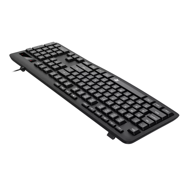 Redragon BK-7366 Teclado de escritório com fios membrana ergonómico tamanho completo - Preto