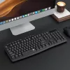 Redragon BK-7367 Teclado de escritório sem fios de membrana ergonómico tamanho completo - Preto