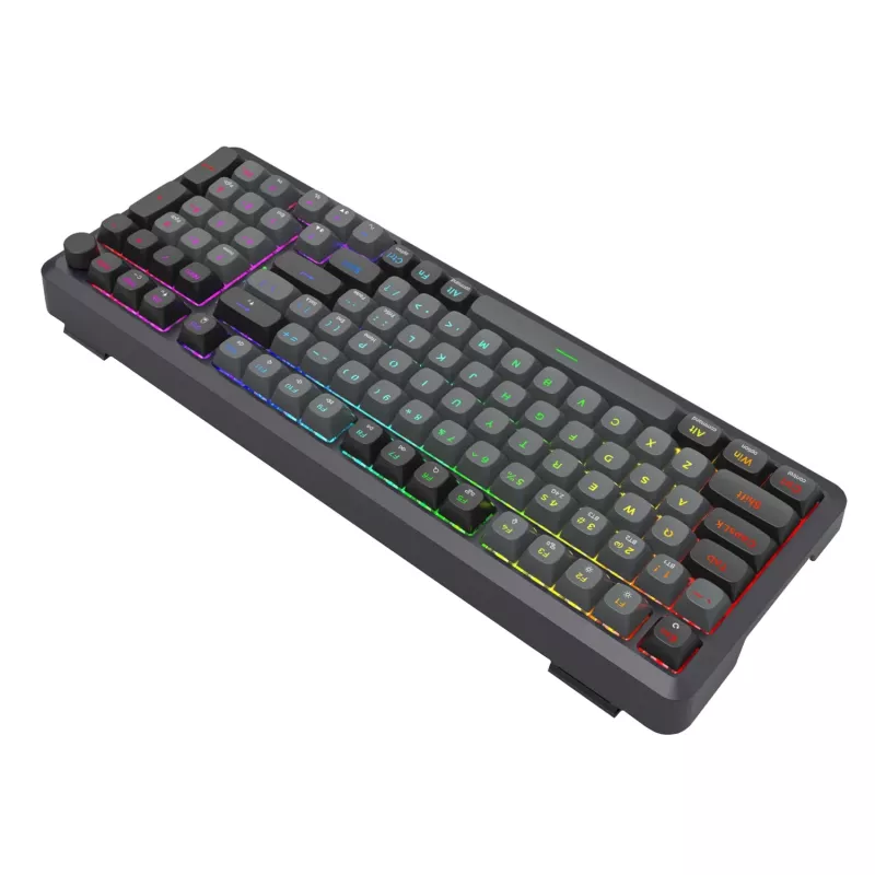 Redragon BRAGI PRO K688 98+1 Teclado mecânico sem fios Gasket (Triple Mode, RGB, Hot-Swappable, Cream Linear Switches)