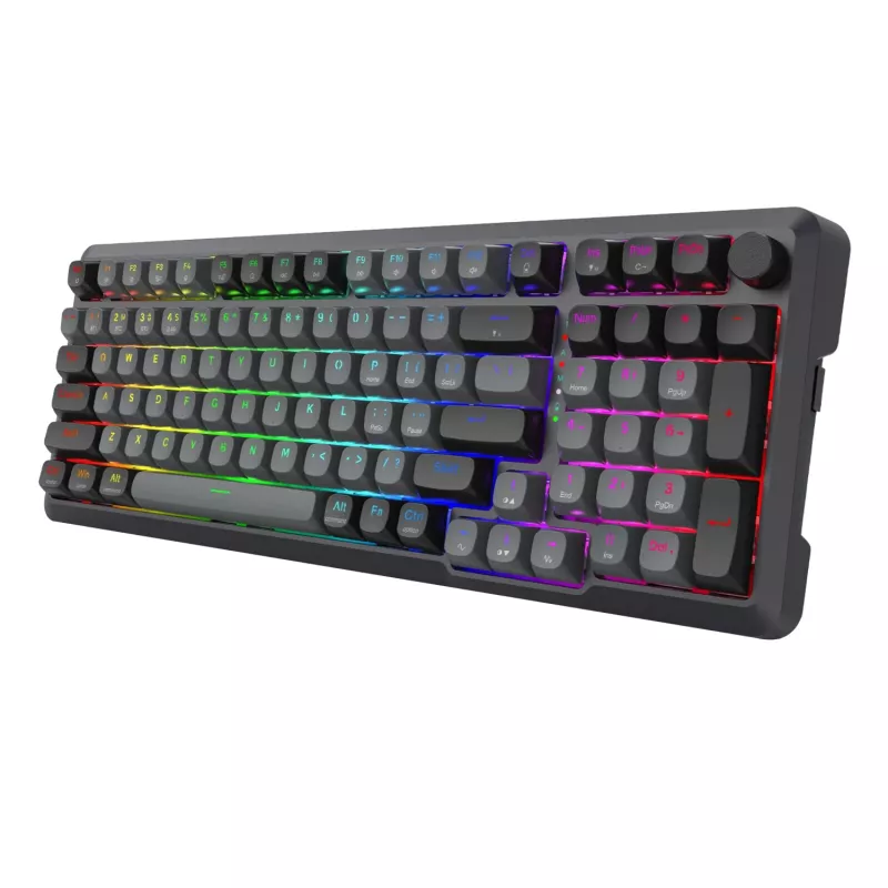 Redragon BRAGI PRO K688 98+1 Teclado mecânico sem fios Gasket (Triple Mode, RGB, Hot-Swappable, Cream Linear Switches)