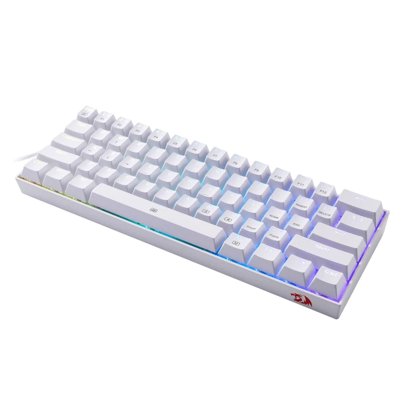 Teclado mecânico com fios REDRAGON DRAGONBORN RGB design de 67 teclas - branco