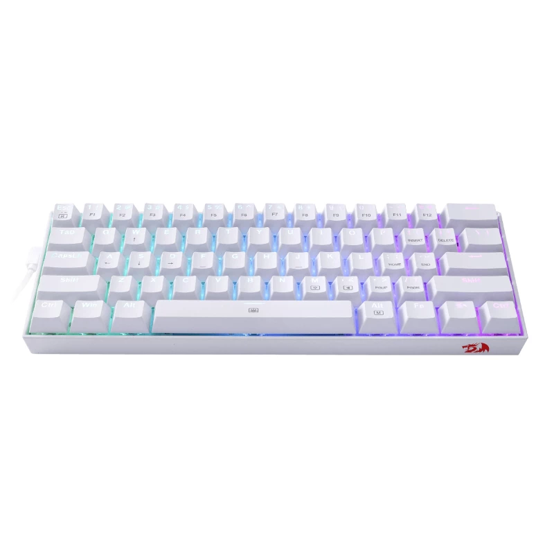 Teclado mecânico com fios REDRAGON DRAGONBORN RGB design de 67 teclas - branco