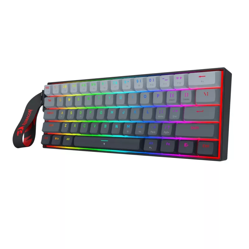 Teclado gaming Redragon FIZZ Magnetic+ 60% com fios