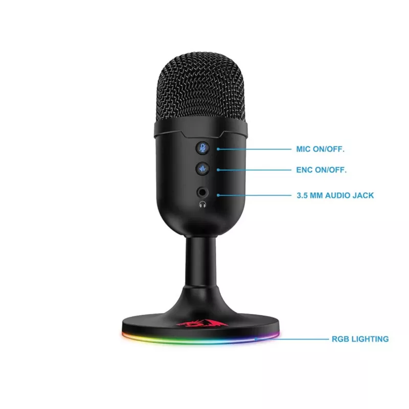 Redragon GM303 PULSAR Microfone de gaming e streaming - preto