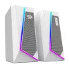 Redragon GS20W ANVIL Colunas estéreo RGB 2.0 para PC 3W - brancas