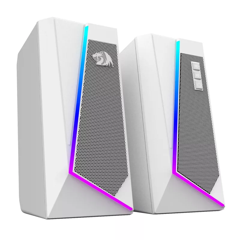 Redragon GS20W ANVIL Colunas estéreo RGB 2.0 para PC 3W - brancas