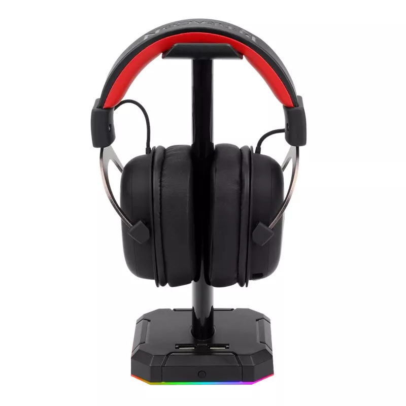 Redragon HA300 Scepter Pro Suporte para headset RGB com hub USB 2.0 de 4 portas