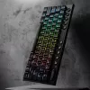 Teclado de gaming mecânico low profile sem fios tri-mode REDRAGON Horus Mini Pro 61 teclas RGB - preto (Red Switch)