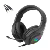 Redragon Hylas Auscultadores gaming Over-Ear RGB, Aux (microfone e auscultadores) / USB (apenas alimentação), preto
