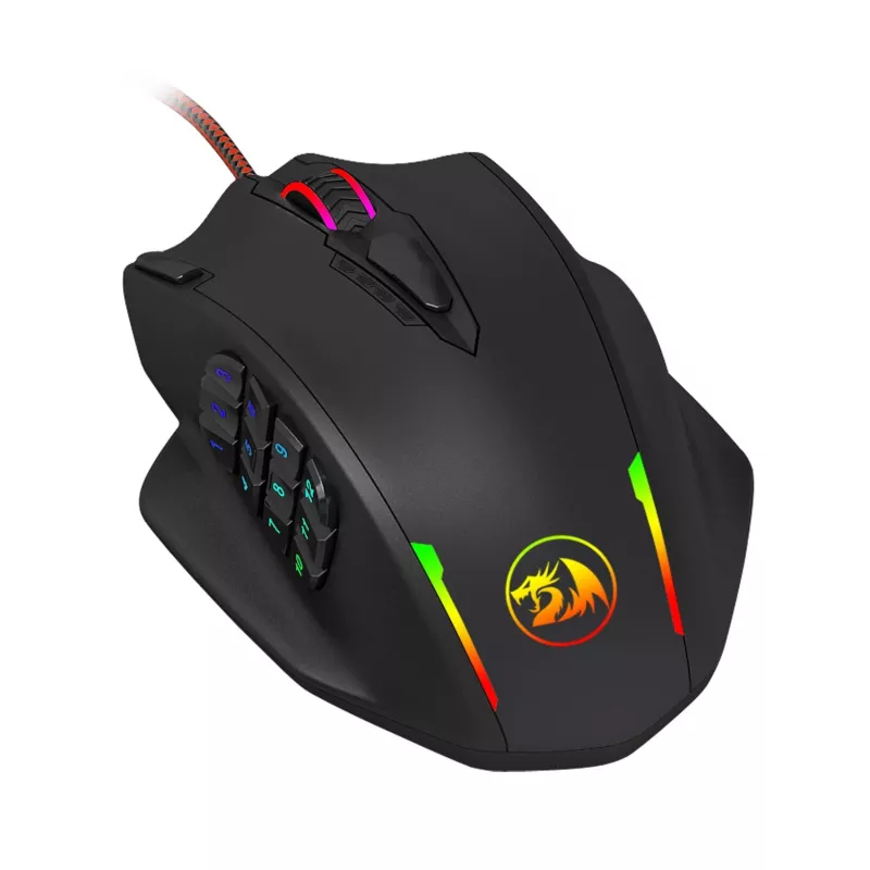 REDRAGON IMPACT 12400DPI Rato gaming MMO - Preto