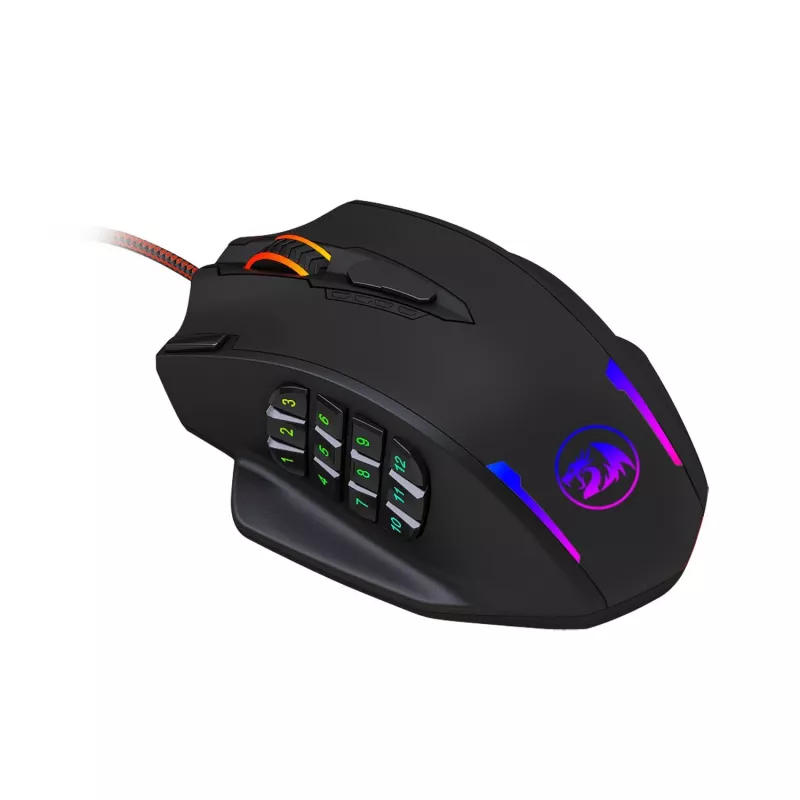 REDRAGON IMPACT 12400DPI Rato gaming MMO - Preto