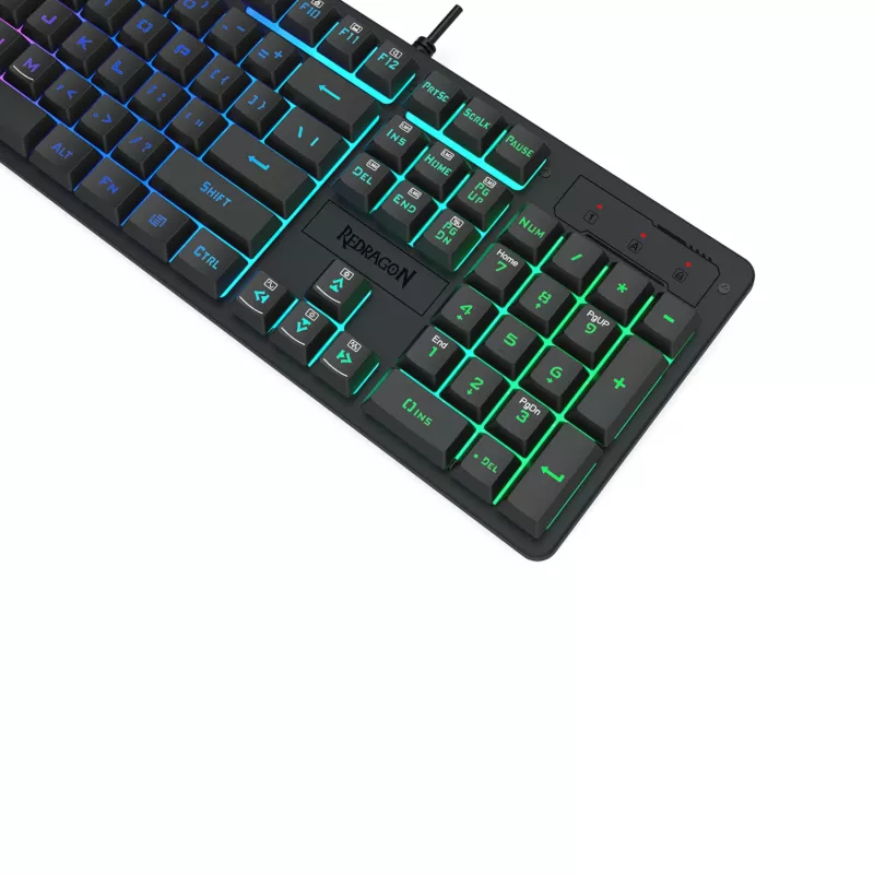 Teclado gaming de membrana Redragon K521 RGB NETHERBANE 104 teclas