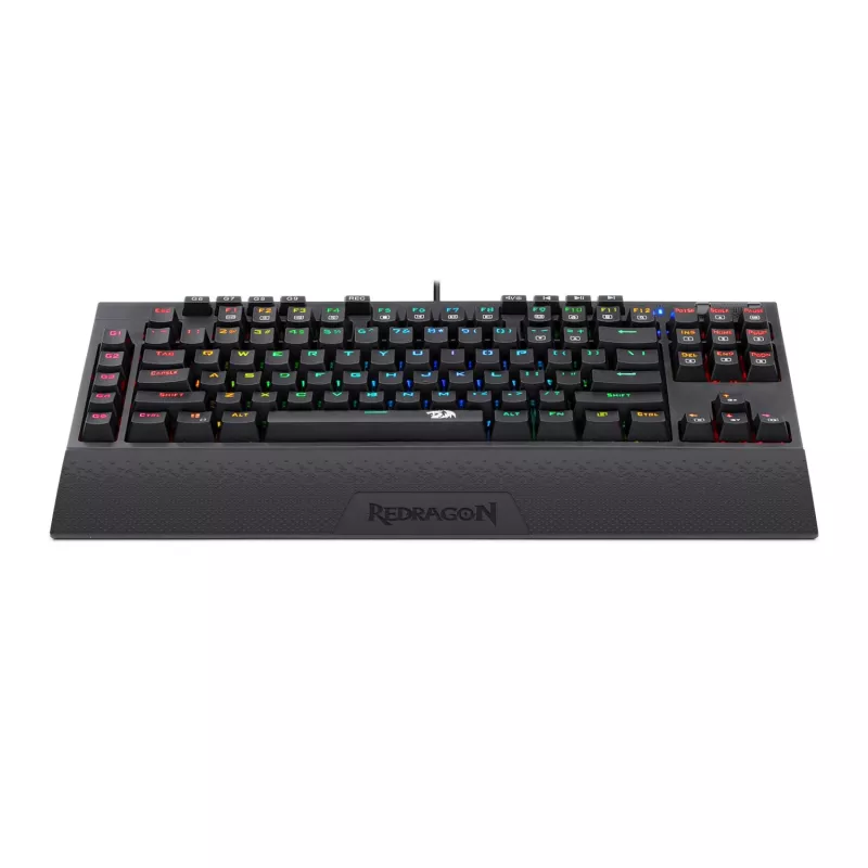 Teclado gaming mecânico com fios Redragon K588 RGB Pro BROADSWORD TKL - preto