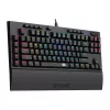 Teclado gaming mecânico com fios Redragon K588 RGB Pro BROADSWORD TKL - preto