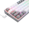 Redragon K617 FIZZ Teclado gaming RGB com fios 60% - branco/cinzento