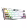 Redragon K617 FIZZ Teclado gaming RGB com fios 60% - branco/cinzento
