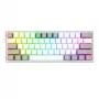 Redragon K617 FIZZ Teclado gaming RGB com fios 60% - branco/cinzento