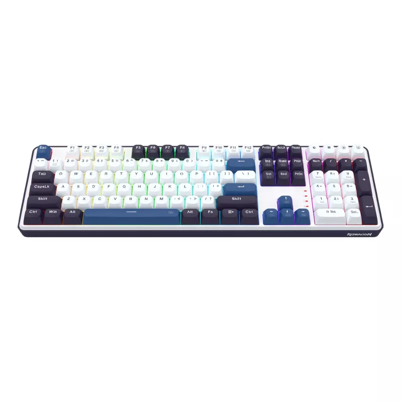Redragon K689 WYVERN Teclado mecânico com fios RGB - branco/preto