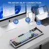 Redragon K719WGB GALATIN RGB PRO teclado de gaming mecânico sem fios de tamanho completo - branco