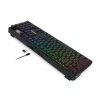Redragon K762 TERRAFLARE PRO Teclado gaming sem fios RGB Gasket - 75% 82 teclas, tri-modo, hot-swappable, Double-Shot PBT, preto