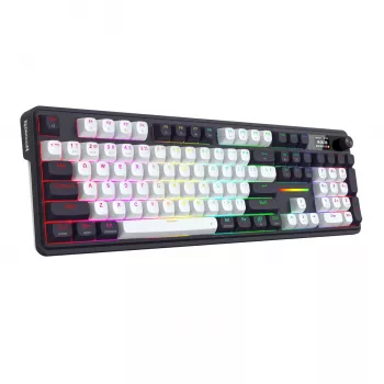 Teclado mecânico gasket full-size Redragon K762WB-RGB-PRO LCD - preto