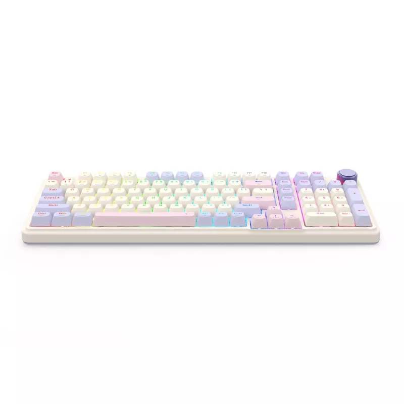 Redragon K768VI-WL Eisa 100 Teclado gaming sem fios, Lilac