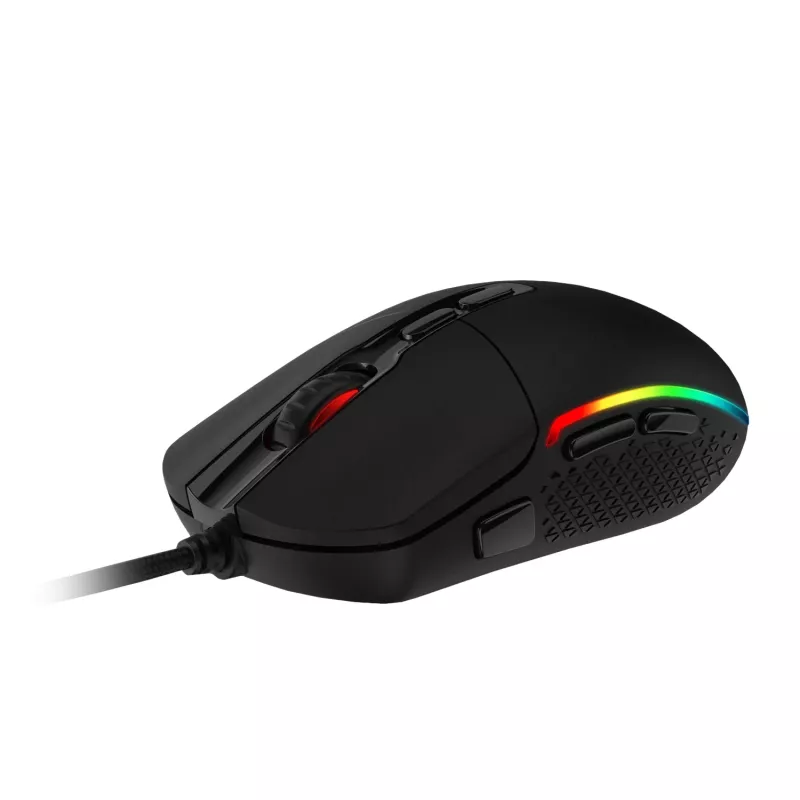 Rato gaming ótico com fios Redragon M719 INVADER RGB 10000 DPI - preto