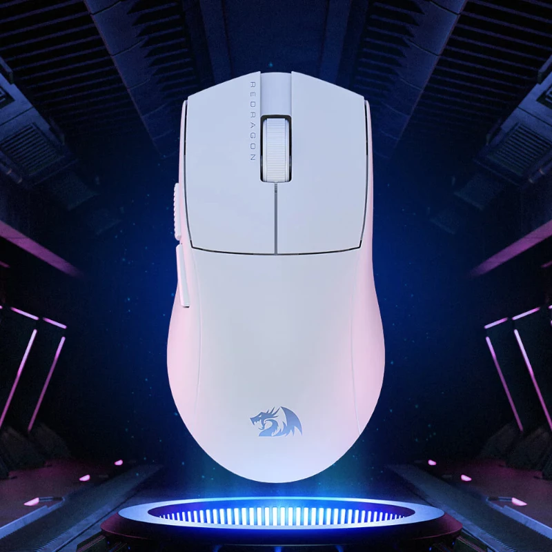 Redragon M916 PRO 1K Rato gaming sem fios de 3 modos – branco